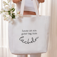 Heute ist ein guter Tag zum Lächeln - Stofftasche