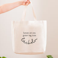 Heute ist ein guter Tag zum Lächeln - Stofftasche