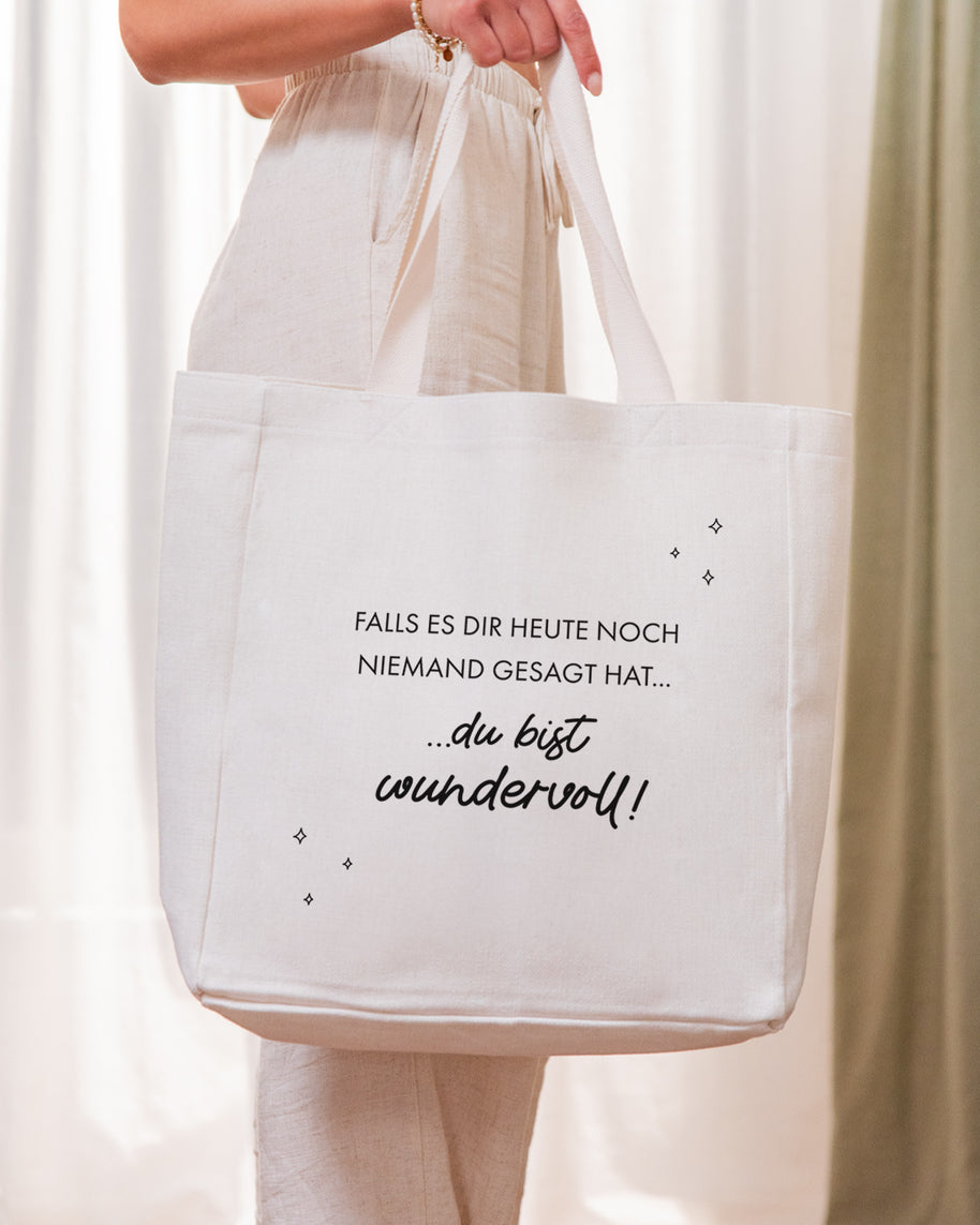 Du bist wundervoll - VS" Stofftasche
