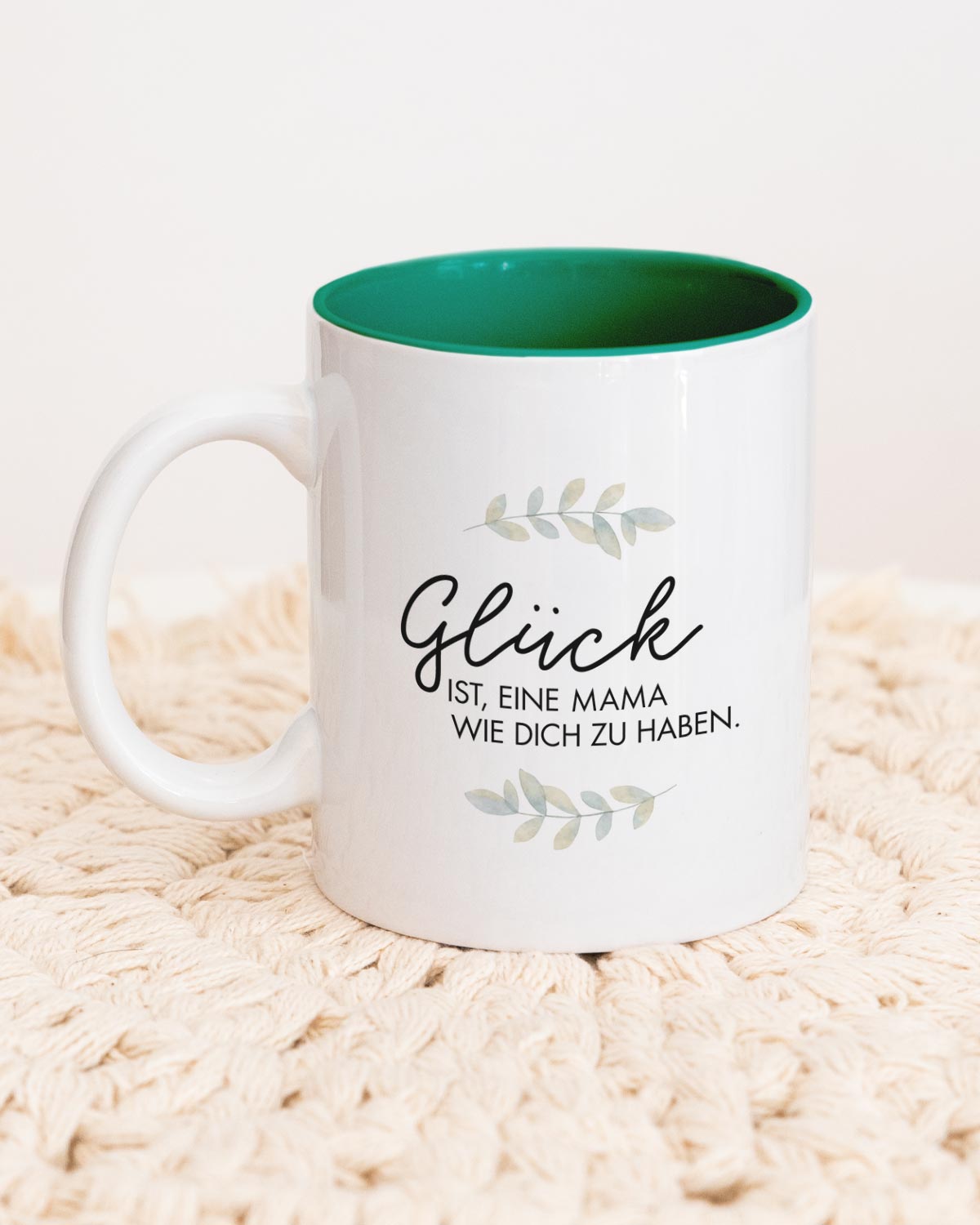 Glück ist - Tasse Dunkelgrün Tasse Visual Statements®