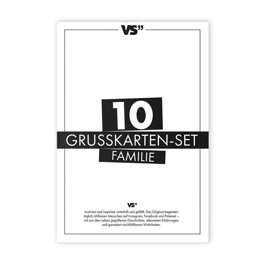 Familie - 10er Grußkarten-Set
