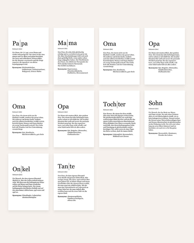 Definition Familie - 10er Grußkarten-Set Grußkarte Visual Statements®