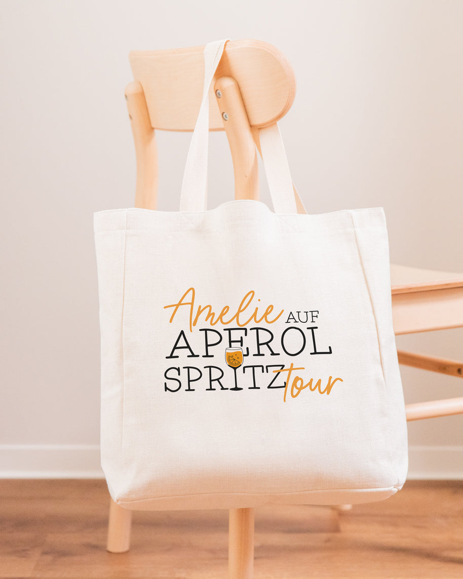Motiv: Auf Aperol Spritztour - VS" Stofftasche