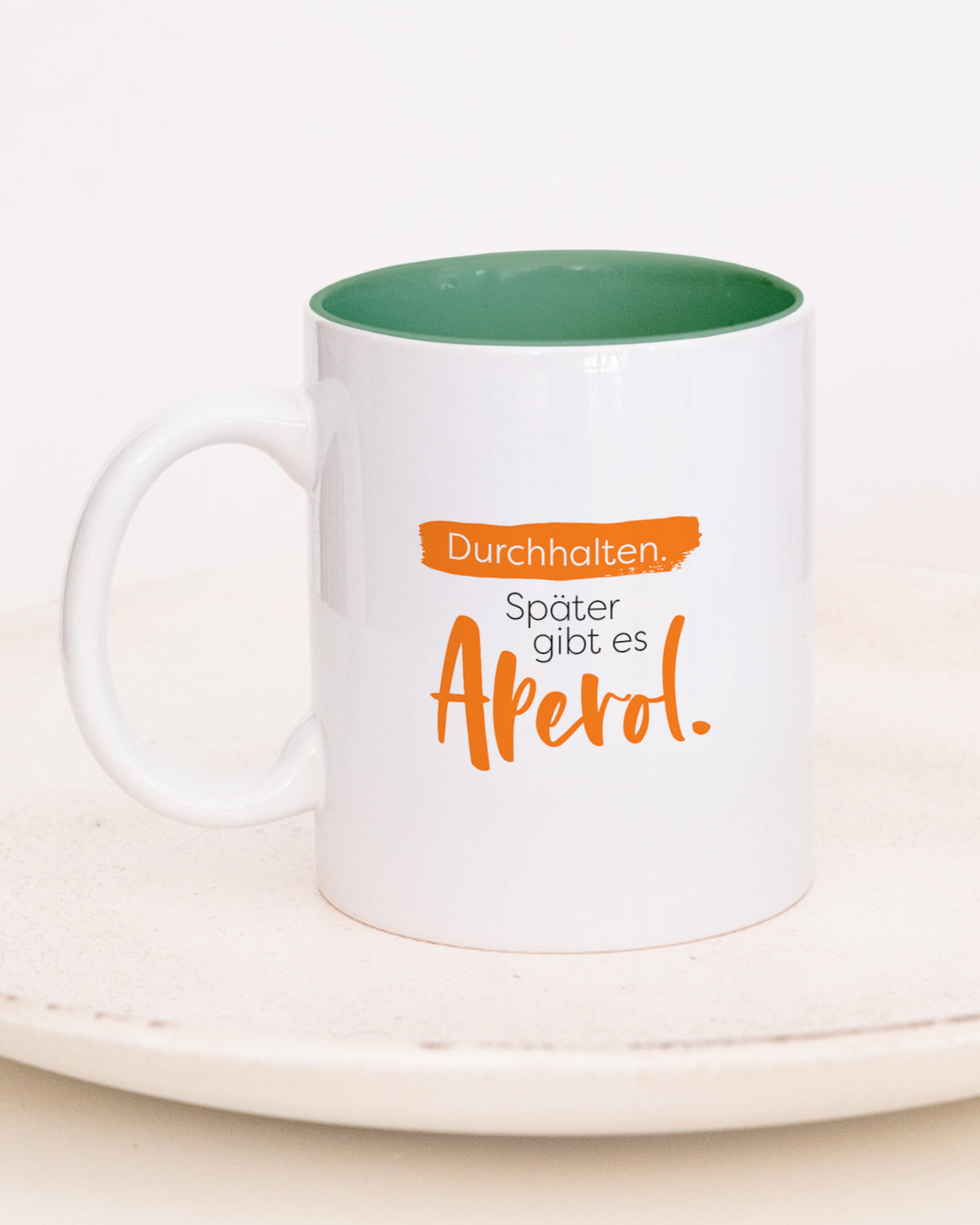 Später gibt es Aperol - Tasse Dunkelgrün Tasse Visual Statements®