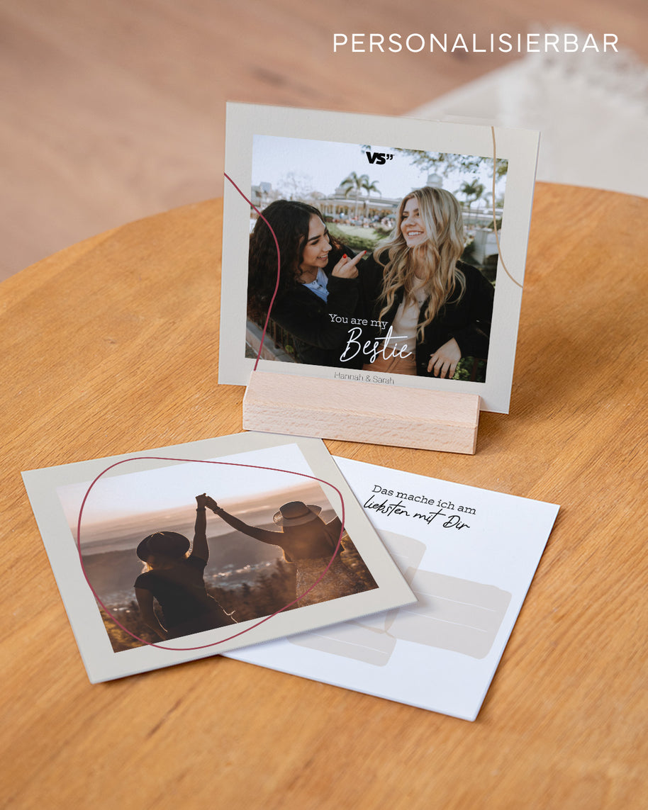 You are my Bestie - Karten im Holzaufsteller