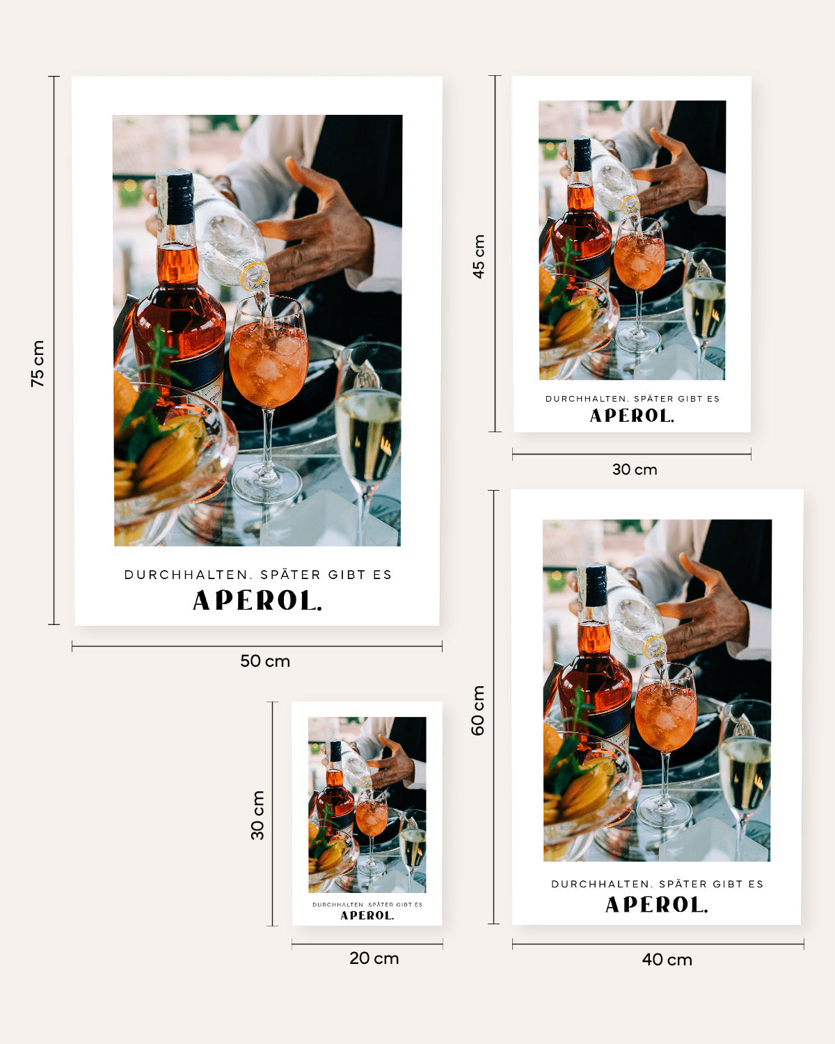 Später gibt es Aperol - Poster Poster Visual Statements®