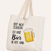 Bier in der Hand - Stofftasche