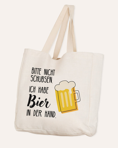 Bier in der Hand - Stofftasche Stofftasche Visual Statements®