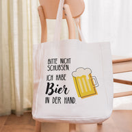 Bier in der Hand - Stofftasche
