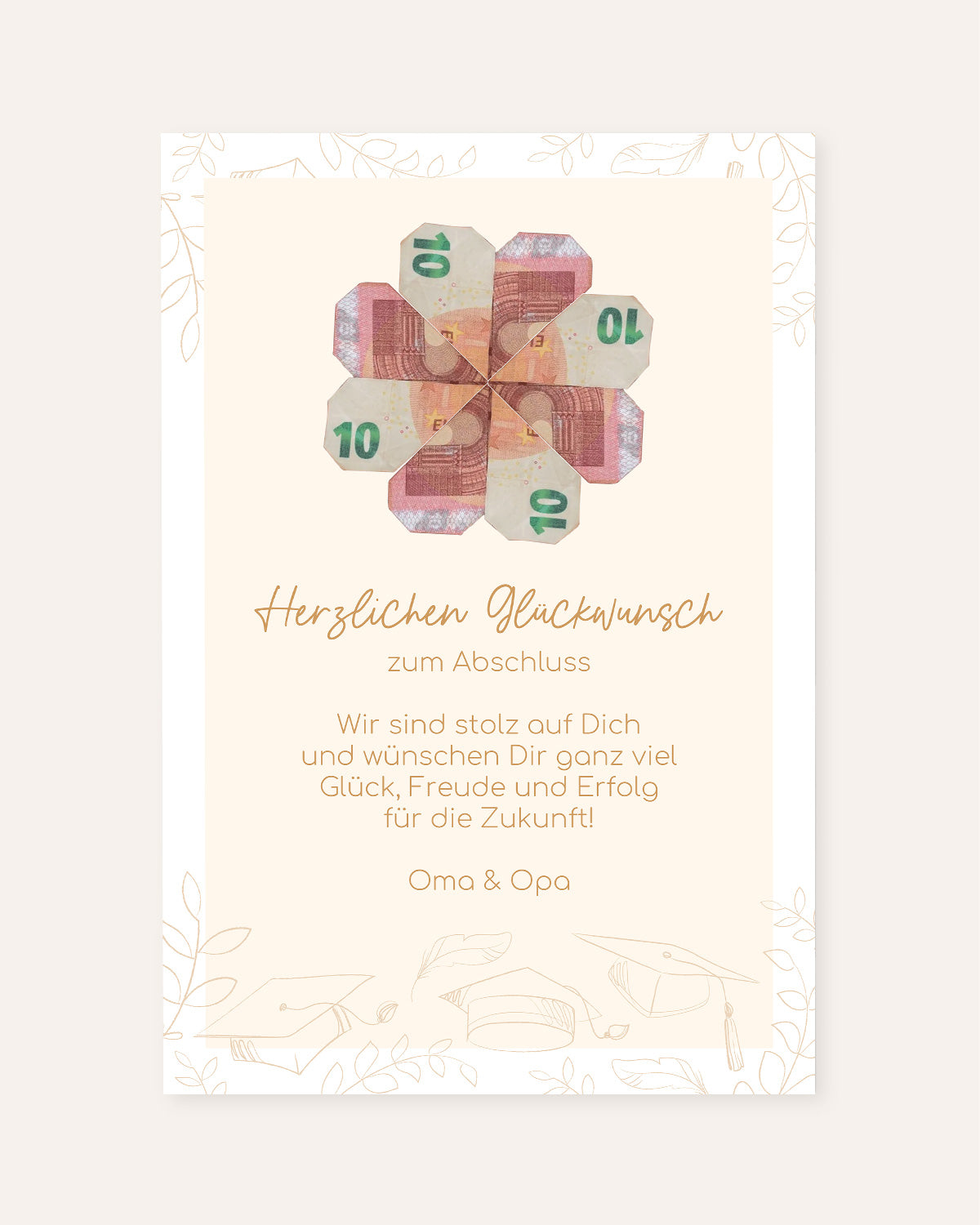 Zum Abschluss - Geldgeschenk Poster Visual Statements®