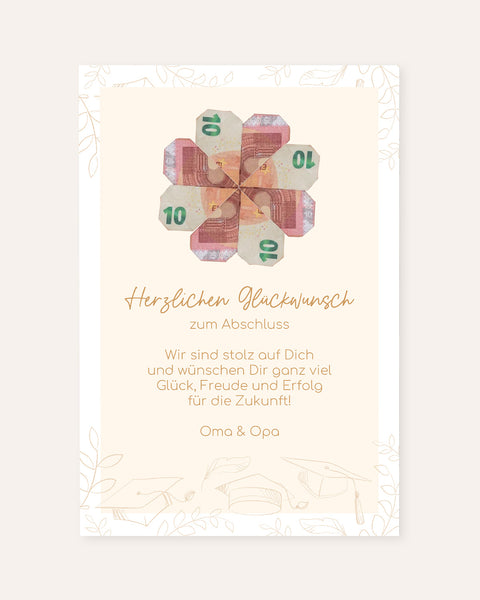 Zum Abschluss - Geldgeschenk Poster Visual Statements®