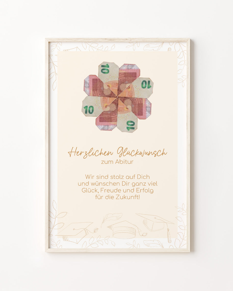 Zum Abschluss - Geldgeschenk Abitur Poster Visual Statements®