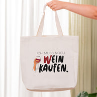 Weinkaufen - Stofftasche