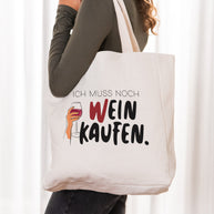 Weinkaufen - Stofftasche