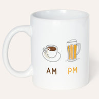 AM Coffee | PM Bier - Tasse