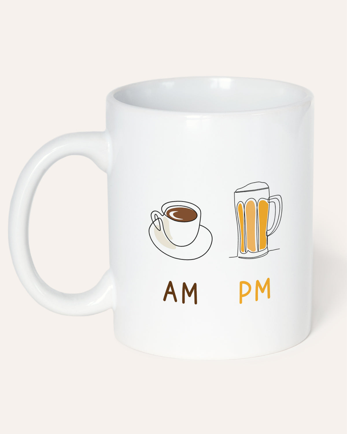 AM Coffee | PM Bier - Tasse Tasse Visual Statements®