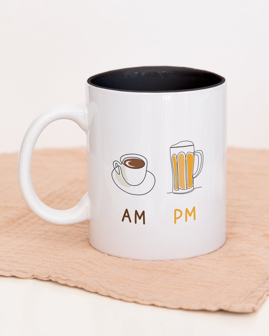 AM Coffee | PM Bier - Tasse