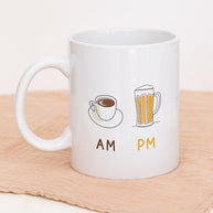 AM Coffee | PM Bier - Tasse