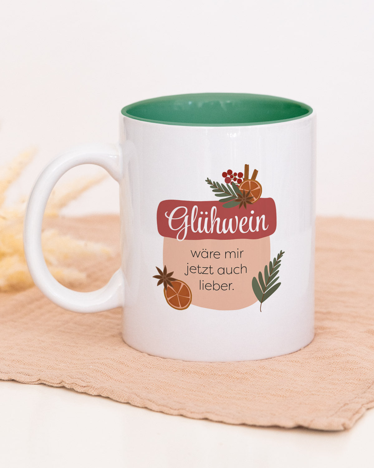 Lieber Glühwein - Tasse Dunkelgrün Tasse Visual Statements®