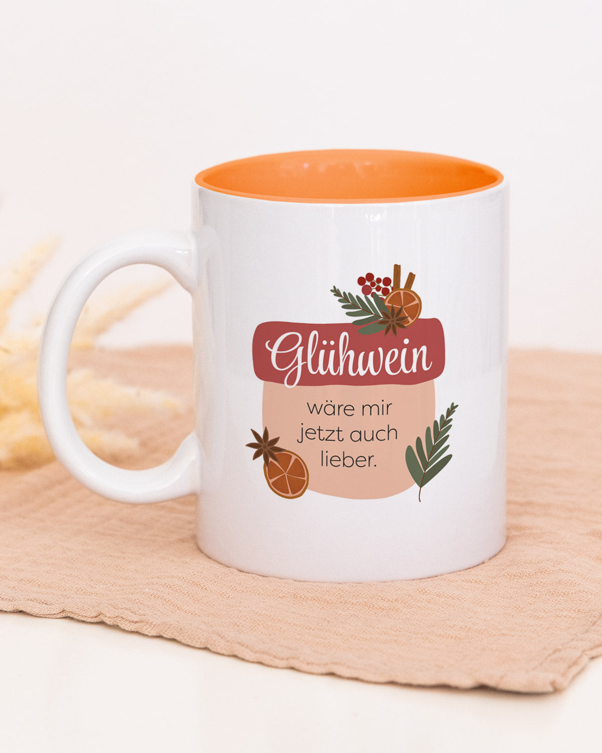 Lieber Glühwein - Tasse Orange Tasse Visual Statements®