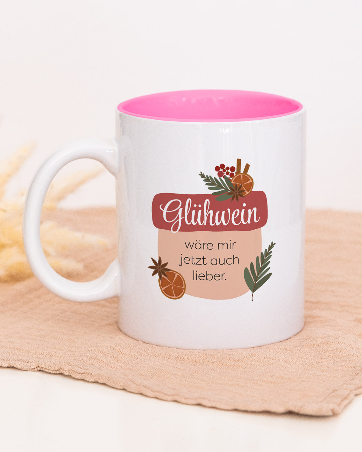 Lieber Glühwein - Tasse Pink Tasse Visual Statements®