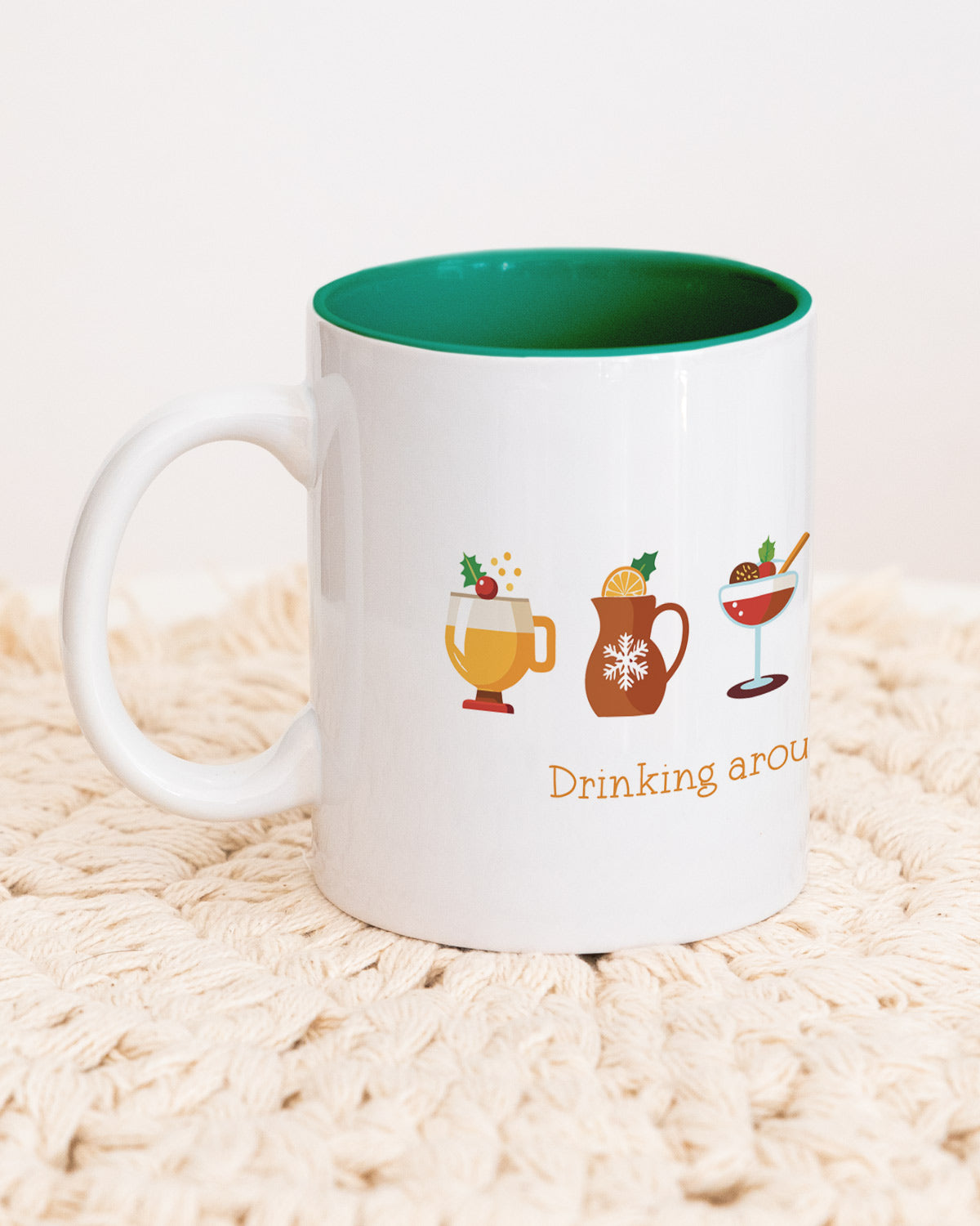 Drinking around - Tasse Dunkelgrün Tasse Visual Statements®