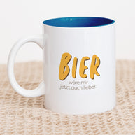 Bier wäre mir jetzt auch lieber - Tasse Dunkelblau Tasse Visual Statements®