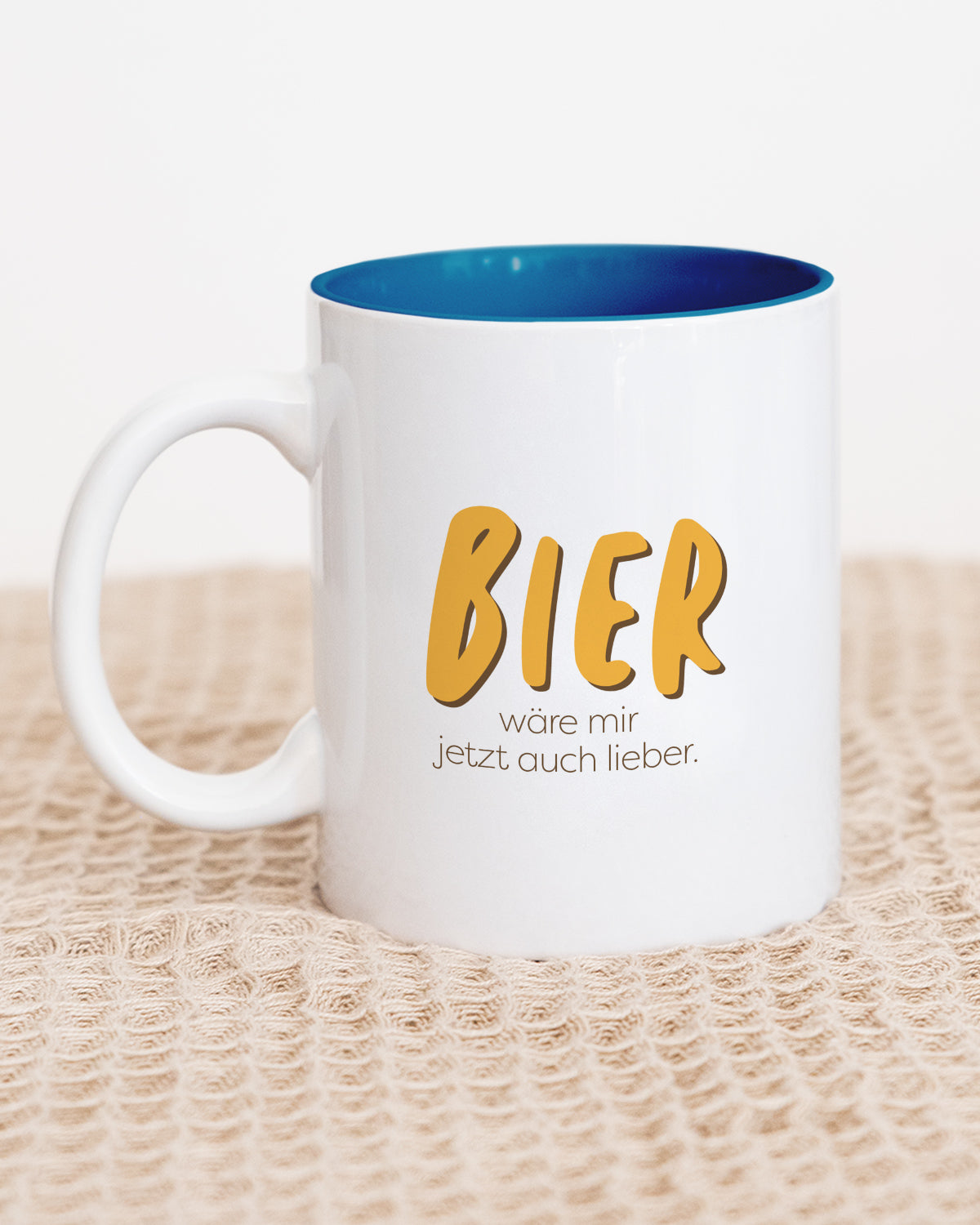 Bier wäre mir jetzt auch lieber - Tasse Dunkelblau Tasse Visual Statements®