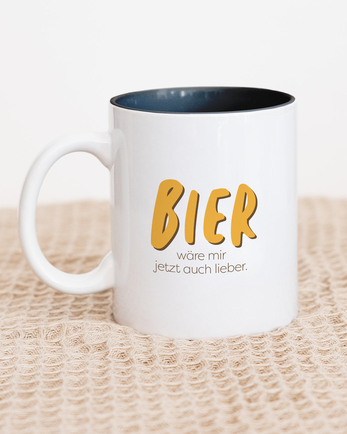Bier wäre mir jetzt auch lieber - Tasse Schwarz Tasse Visual Statements®