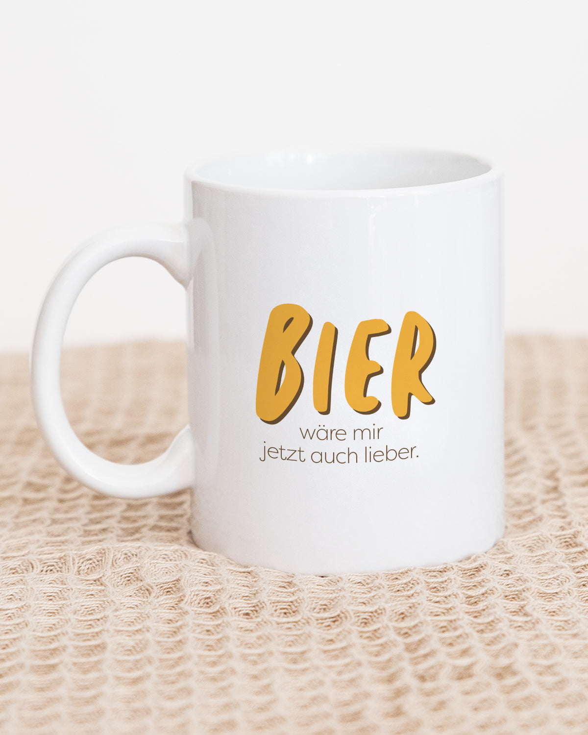 Bier wäre mir jetzt auch lieber - Tasse Weiß Tasse Visual Statements®
