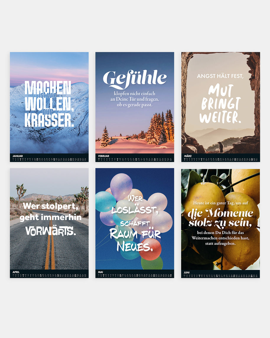 Monatstischkalender 2026 Motivation VS Kalender
