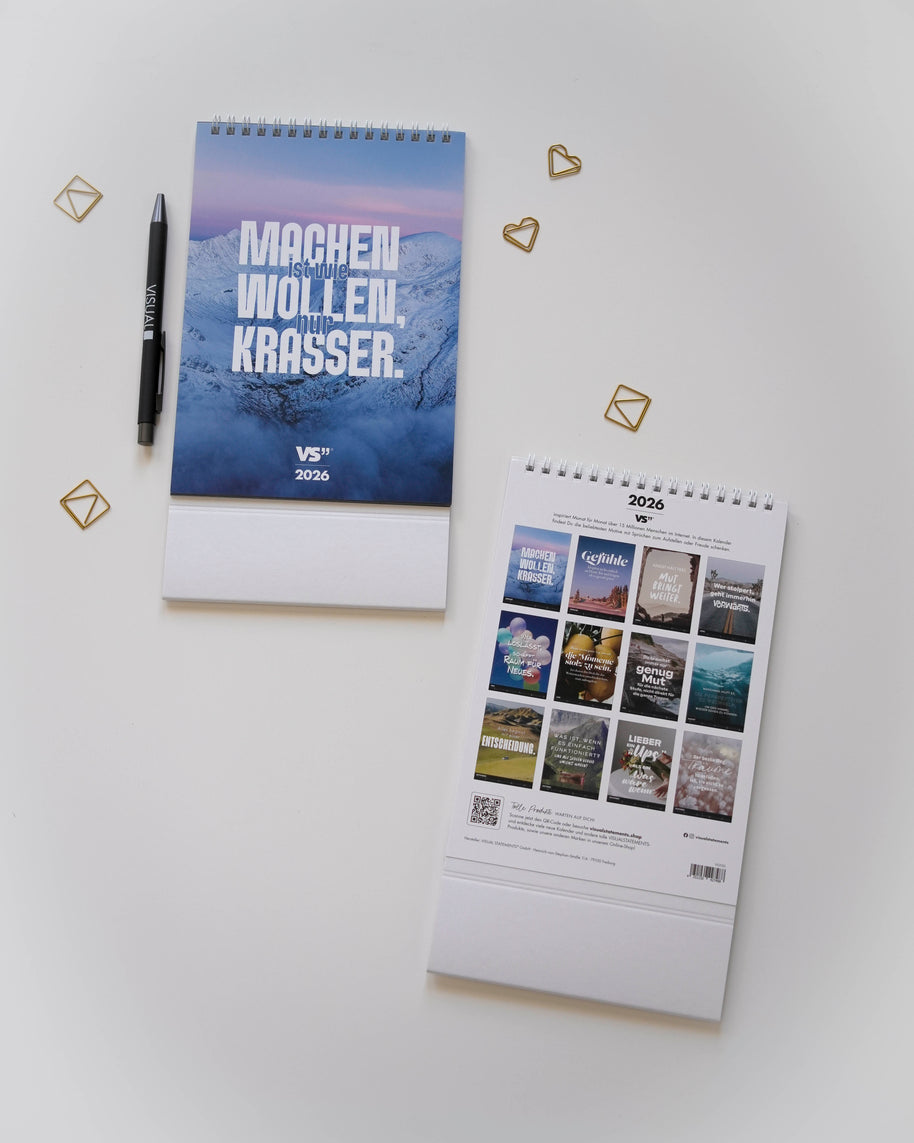 Monatstischkalender 2026 Motivation VS Kalender