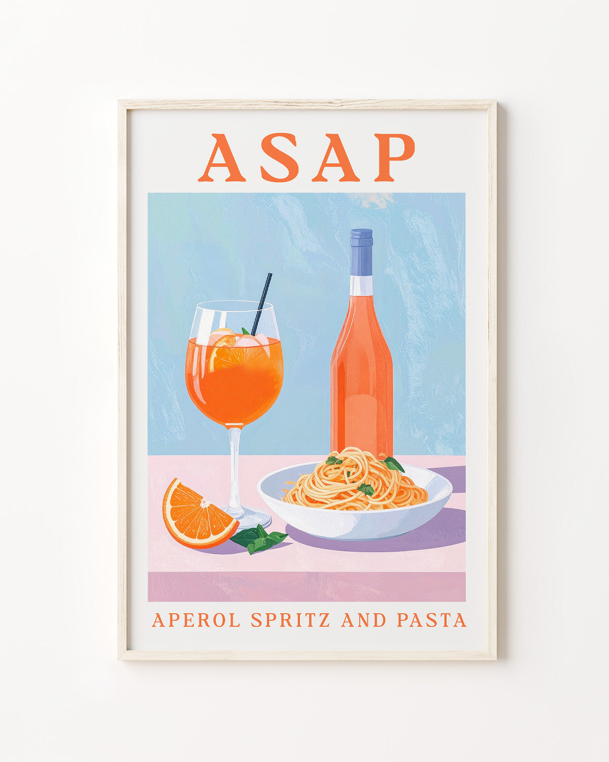 ASAP – Aperol Spritz and Pasta - Poster Poster Visual Statements®