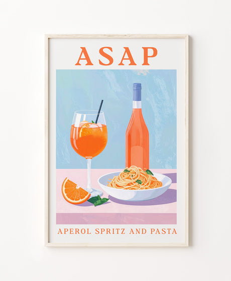 ASAP – Aperol Spritz and Pasta - Poster Poster Visual Statements®