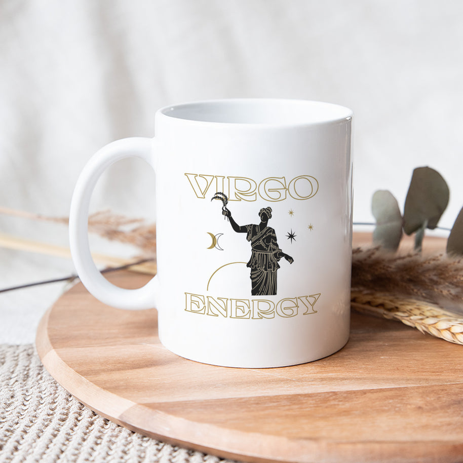 Tasse Weiss Sternzeichen Astrologie Aufdruck Jungfrau Virgo