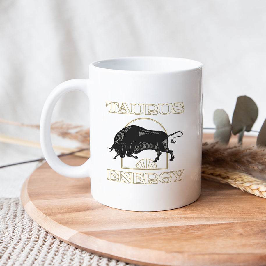 Tasse Weiss Sternzeichen Astrologie Aufdruck Stier Taurus