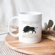 Tasse Weiss Sternzeichen Astrologie Aufdruck Stier Taurus