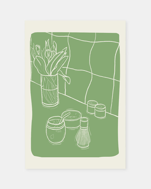 Matcha Illustration - Poster