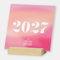 Holzaufsteller Kalender 2027 – Für deinen Lieblingsmenschen Kalender Visual Statements®