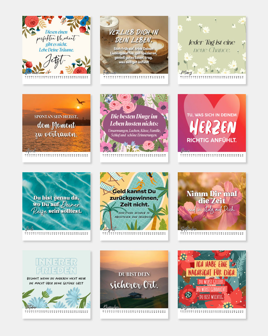 Holzaufsteller Kalender 2027 – Für deinen Lieblingsmenschen Kalender Visual Statements®