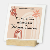Holzaufsteller Kalender: 365 neue Chancen 2027 Kalender Lieblingsmensch®