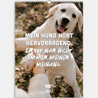 Hunde - Monatswandkalender 2027 - A4 Kalender Visual Statements®