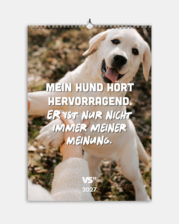 Hunde - Monatswandkalender 2027 - A4 Kalender Visual Statements®