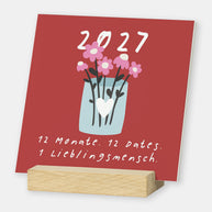 Holzaufsteller Kalender 2027 – Couple Bucket List Kalender Visual Statements®