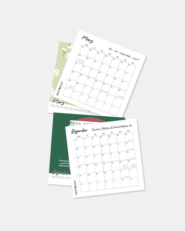 Holzaufsteller Kalender 2027 – Couple Bucket List Kalender Visual Statements®