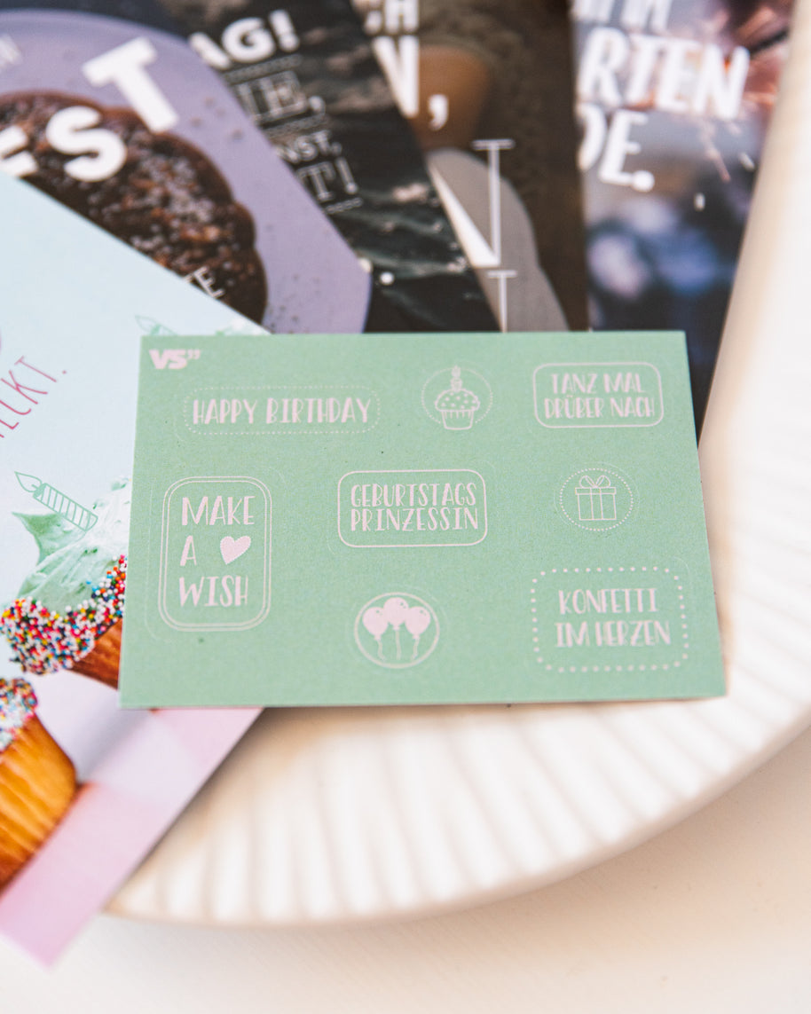 Geburtstag - Grußkarten-Set