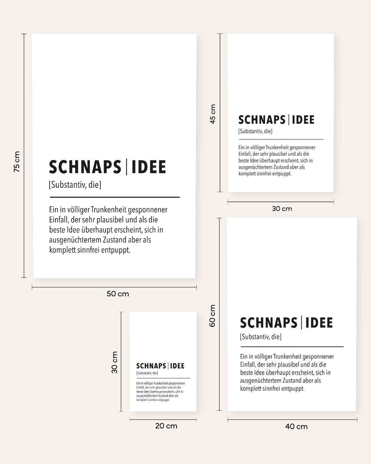 Schnapsidee - Poster Poster wrdprn®