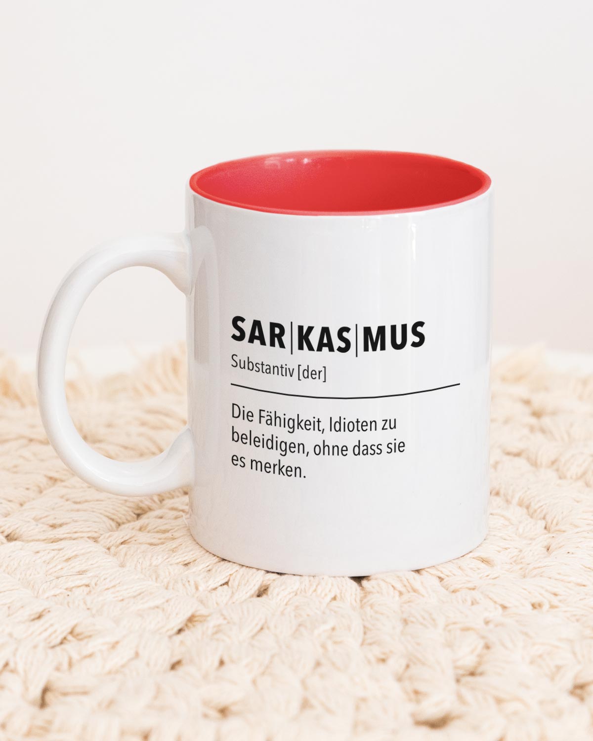 Sarkasmus - Tasse Rot Tasse wrdprn®
