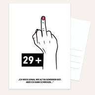 29+ - Postkarte