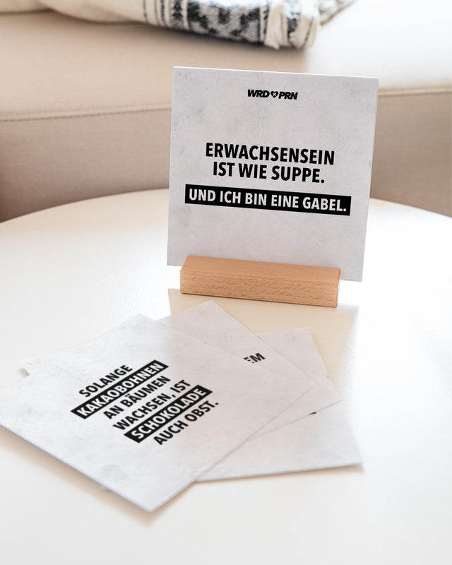 Best of wrdprn - Karten im Holzaufsteller Karten im Holzaufsteller wrdprn®
